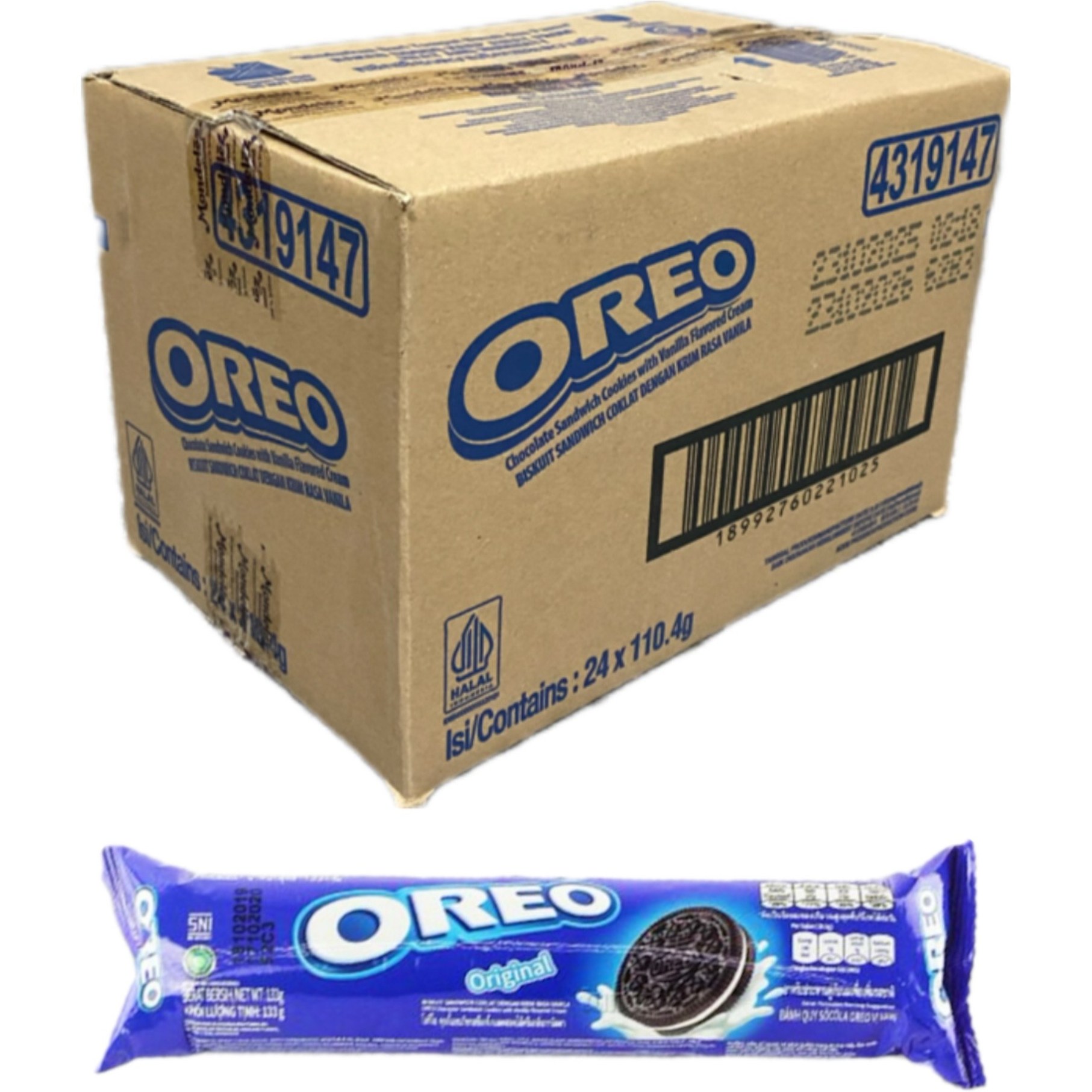 بیسکوییت اوریو Oreo کرم‌دار بسته ۲۴ عددی