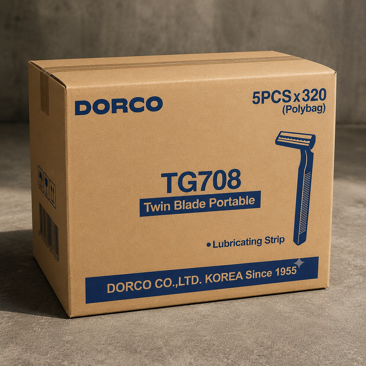 ژیلت دورکو دو لبه مدل TG708 بسته 5 عددی کارتن عمده 16 بسته 20 عددی