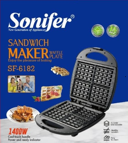 دستگاه ساندویچساز و وافلساز سونیفر Sonifer SF-6182